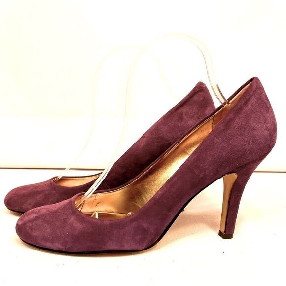 PURPLE SUEDE NINE WEST 3.5” HEEL SIZE 9M - Picture 1 of 5
